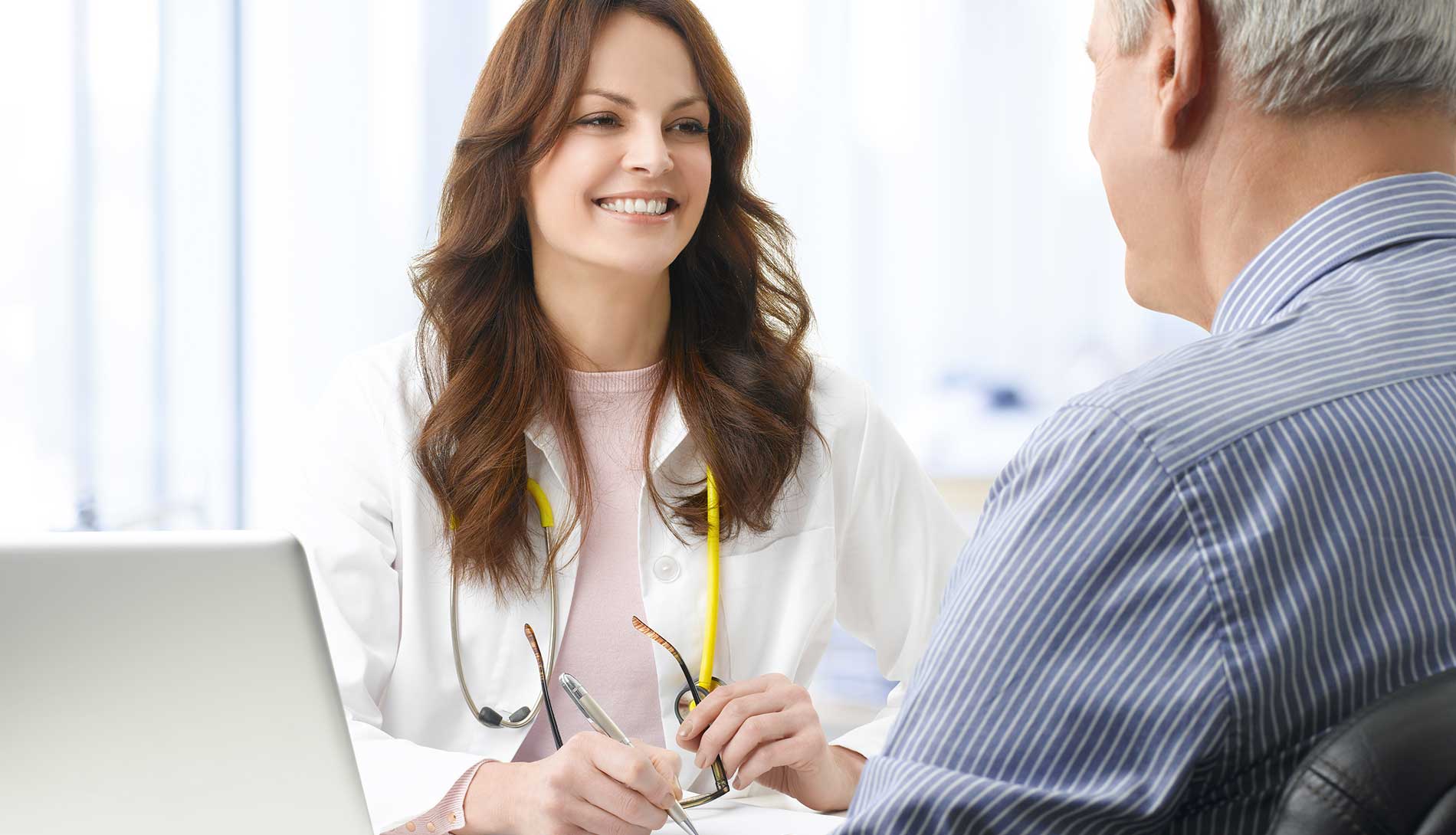 Doctor and patient consultation