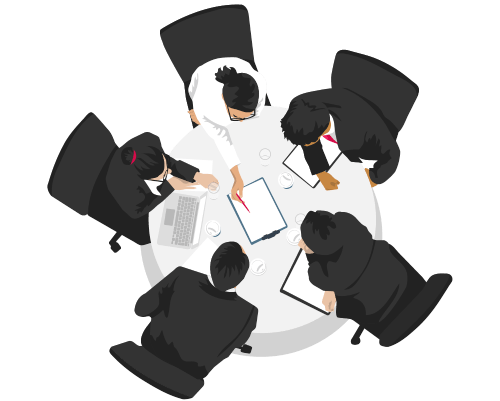 Business meeting illustration slim