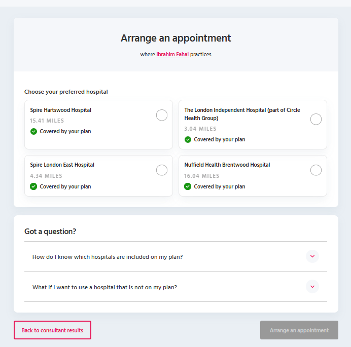 choose hospital