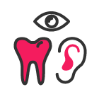 Eye, tooth and ear icon