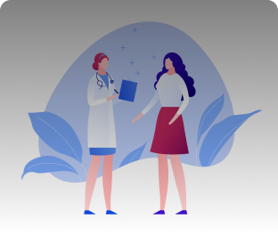 Doctor and patient illustration
