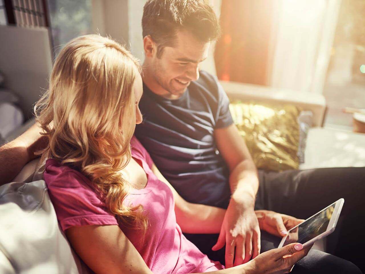 couple using an ipad