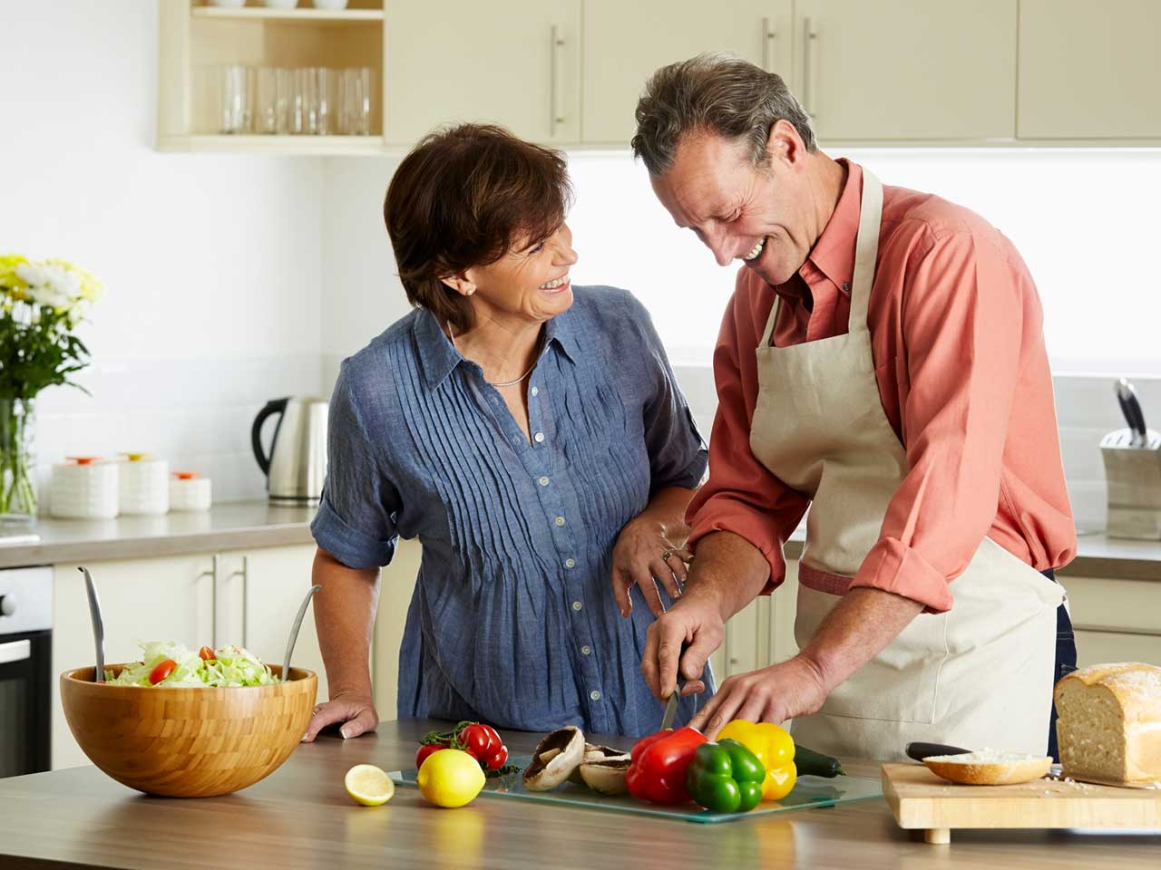couple preparing food