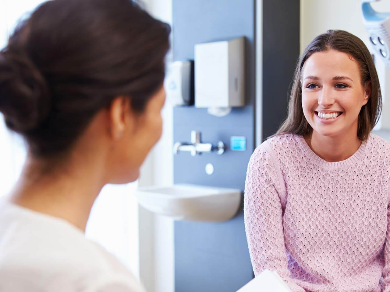lady at doctors appointment