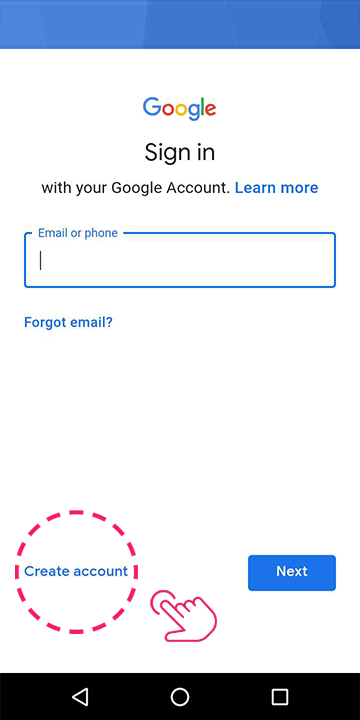 Create Google account
