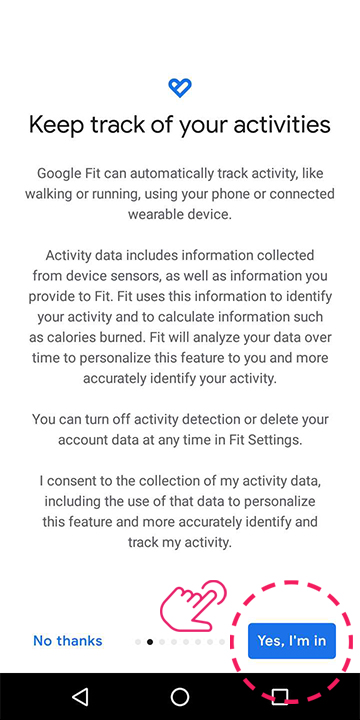 Allow Google to track your actvities