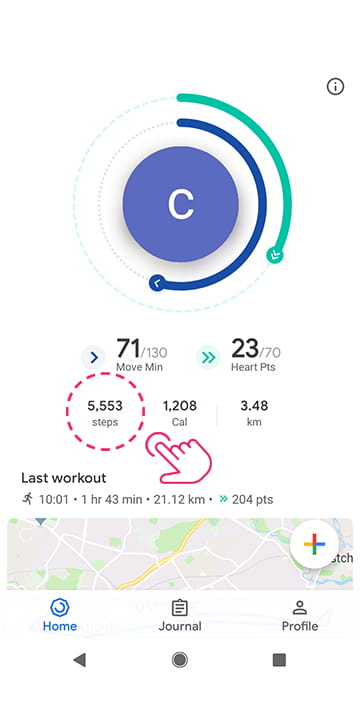 Track steps with Google Fit and the Vitality Member app | Support ...