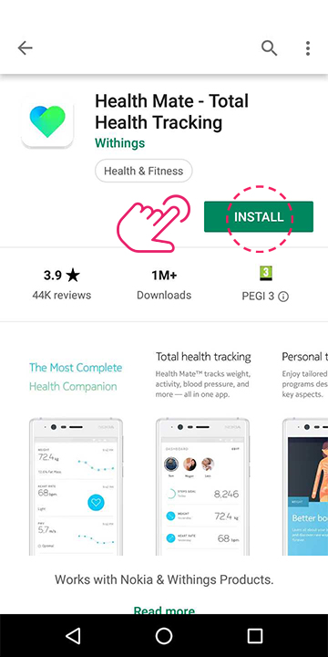 Download the Withings Health Mate app