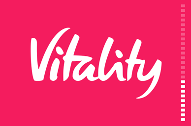 Vitality logo with vertical status bar
