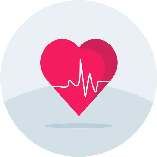 Heart with heartbeat inside