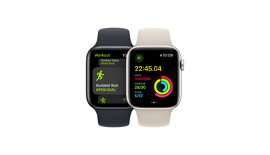 Apple Watch on a pink background