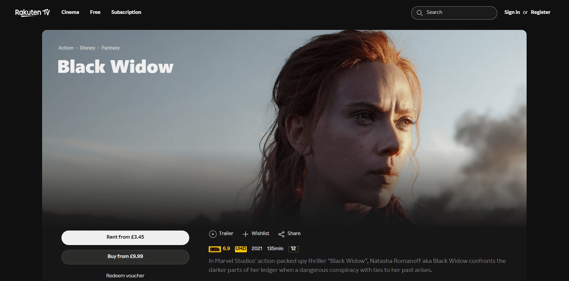 Image from Black Widow on Rakuten TV