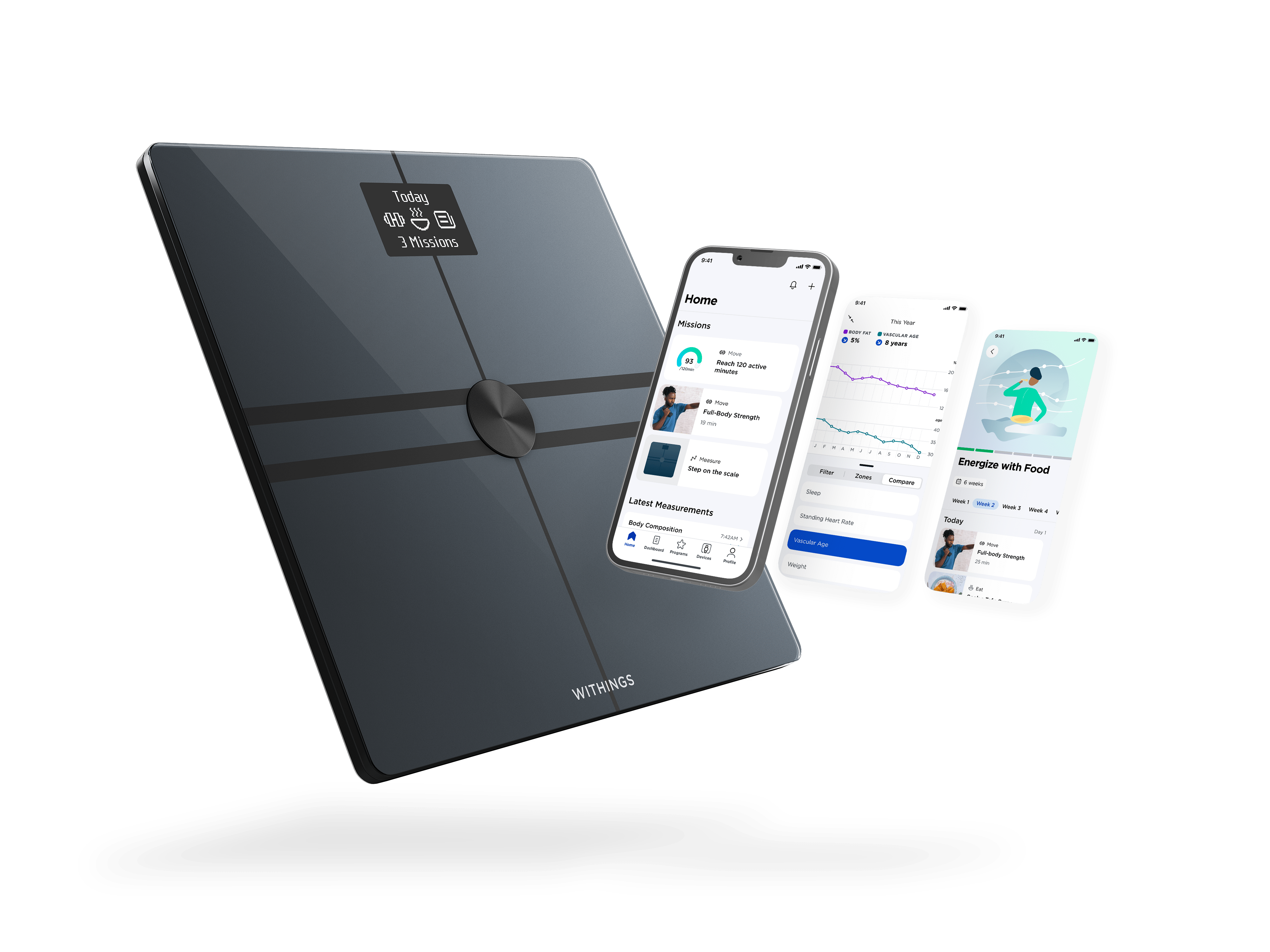 Withings Body Comp scales with smart phones
