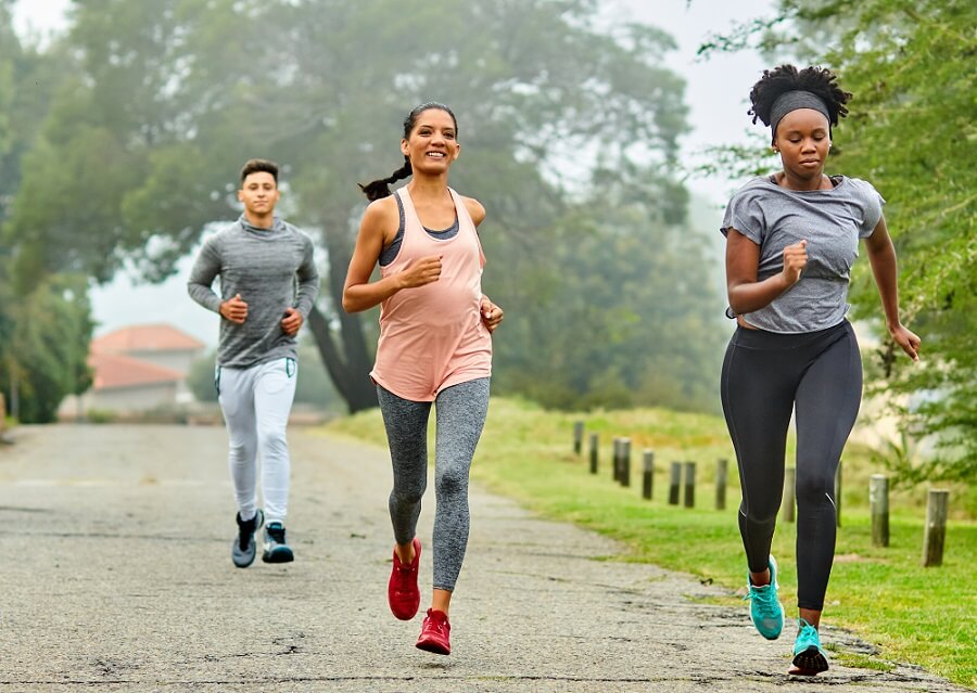 Joggers in the park