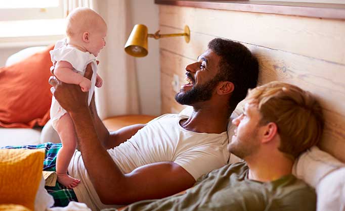 Family with baby