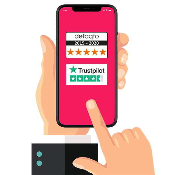 Vitality's life insurance is 5-star Defaqto rated