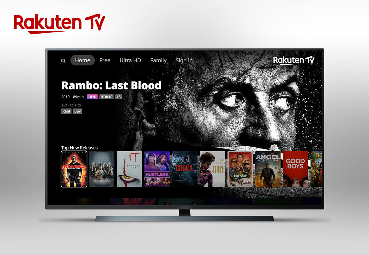 Image of Rakuten TV on screen