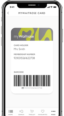 MyWaitrose card on phone