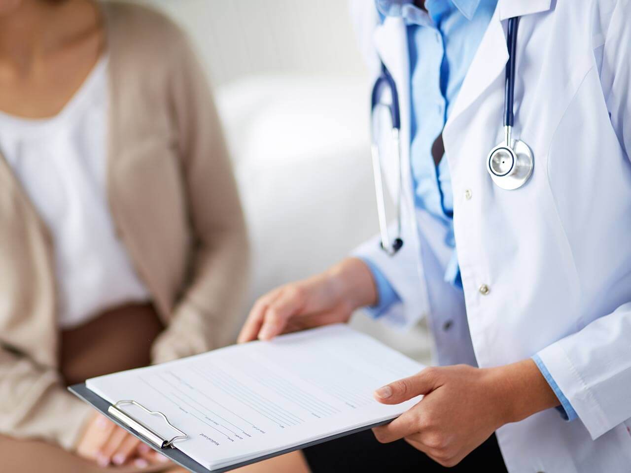 doctor with a chart