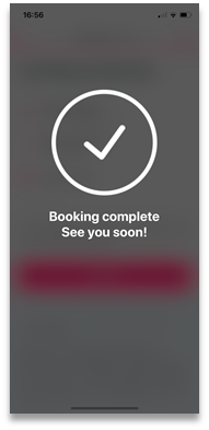 Booking complete