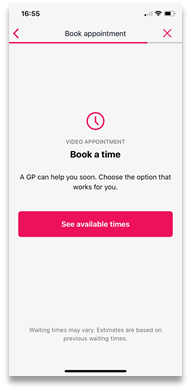 Select date and time