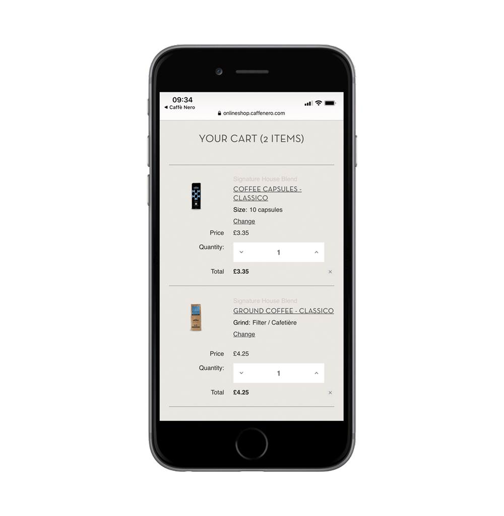 Step 2 - choose Coffee at Home product